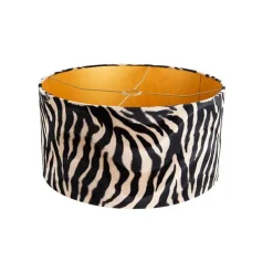 Velours lampenkap zebra dessin 50/50/25 gouden binnenkant