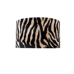 Velours lampenkap zebra dessin 35/35/20 gouden binnenkant