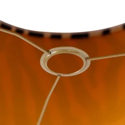 Velours lampenkap zebra dessin 35/35/20 gouden binnenkant