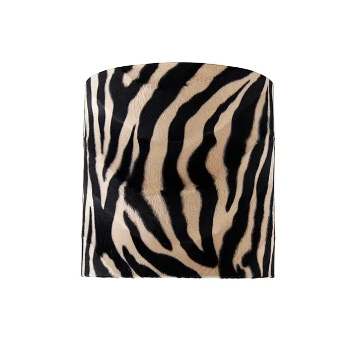 Velours lampenkap zebra dessin 25/25/25 gouden binnenkant