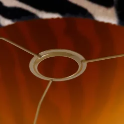 Velours lampenkap zebra dessin 25/25/25 gouden binnenkant