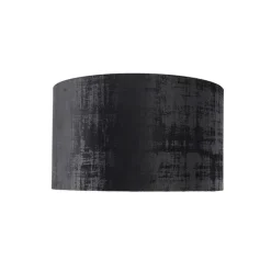 Velours lampenkap zwart 35/35/20