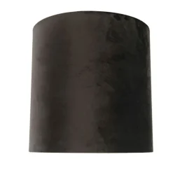 Velours lampenkap zwart 40/40/40 met gouden binnenkant
