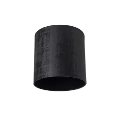 Velours lampenkap zwart cilinder 25/25/25