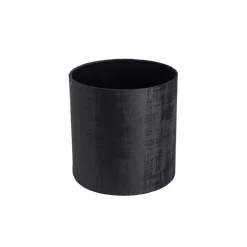 Velours lampenkap zwart cilinder 25/25/25