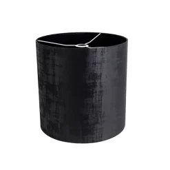 Velours lampenkap zwart cilinder 40/40/40