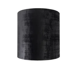 Velours lampenkap zwart cilinder 40/40/40