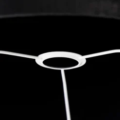 Velours lampenkap zwart cilinder 40/40/40