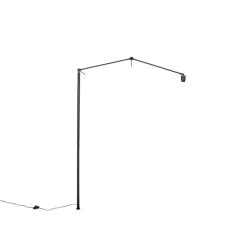 Verstelbare arm zwart zonder voet voor vloerlamp - Editor