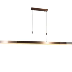 Verstelbare hanglamp donker brons incl. LED dimbaar - Lamba