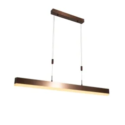 Verstelbare hanglamp donker brons incl. LED dimbaar - Lamba