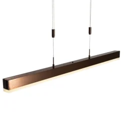Verstelbare hanglamp donker brons incl. LED dimbaar - Lamba