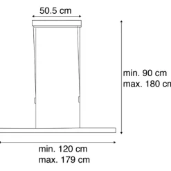 Verstelbare hanglamp messing dim to warm incl. LED - Juliet