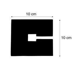 Vierkant afdekplaatje 10x10cm wit RAL 9016
