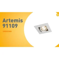 Vierkante inbouwspot wit draai- en kantelbaar - Artemis