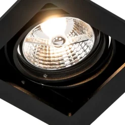 Vierkante inbouwspot zwart verstelbaar - Artemis 70