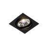 Vierkante inbouwspot zwart verstelbaar - Chuck 111