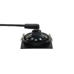 Vierkante inbouwspot zwart verstelbaar - Chuck 111