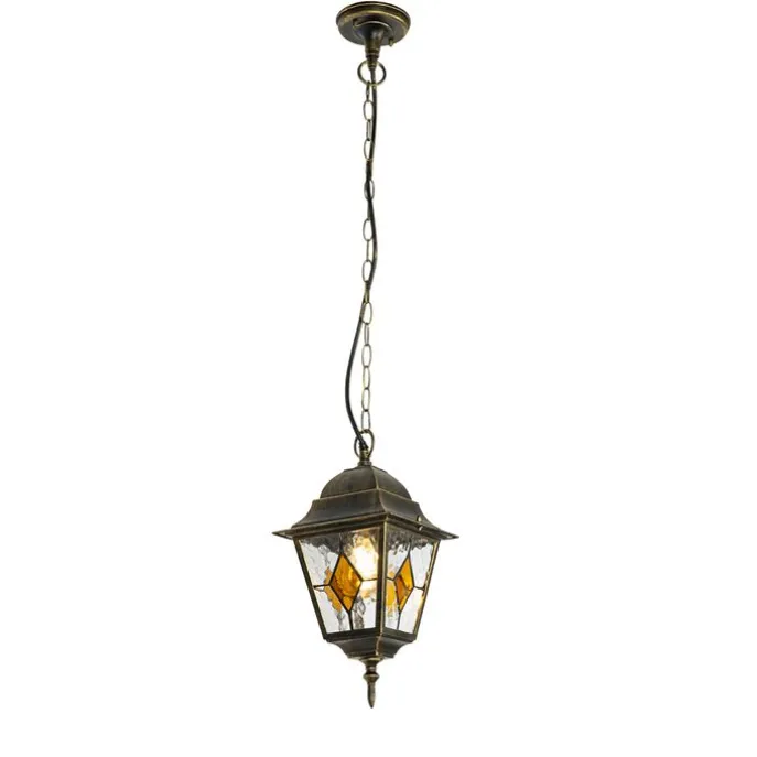 Vintage buiten hanglamp antiek goud - Antigua