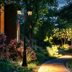 Vintage buiten lantaarn antiek goud 240 cm 2-lichts - Antigua