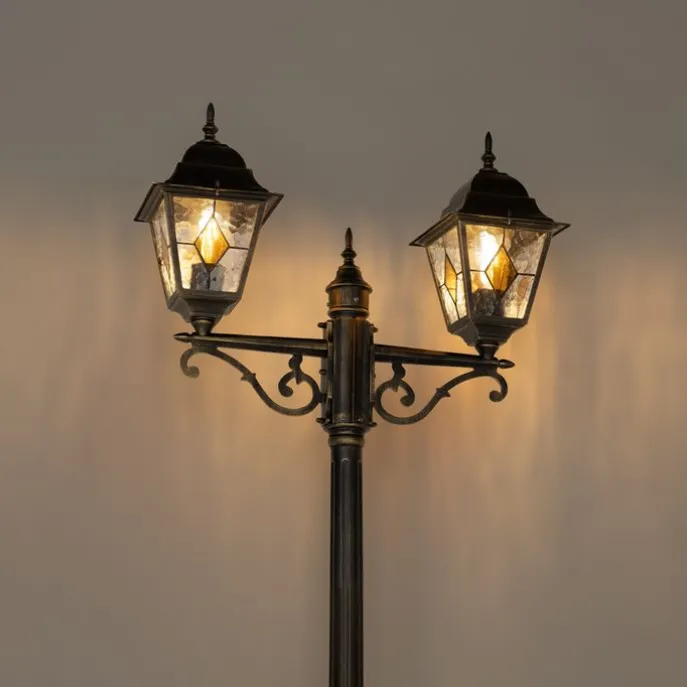 Vintage buiten lantaarn antiek goud 240 cm 2-lichts - Antigua