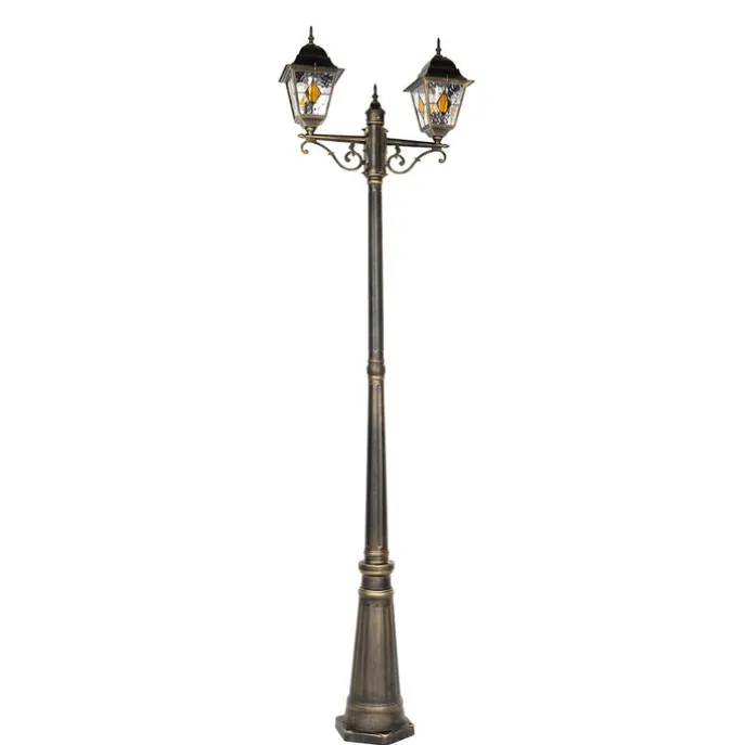 Vintage buiten lantaarn antiek goud 240 cm 2-lichts - Antigua