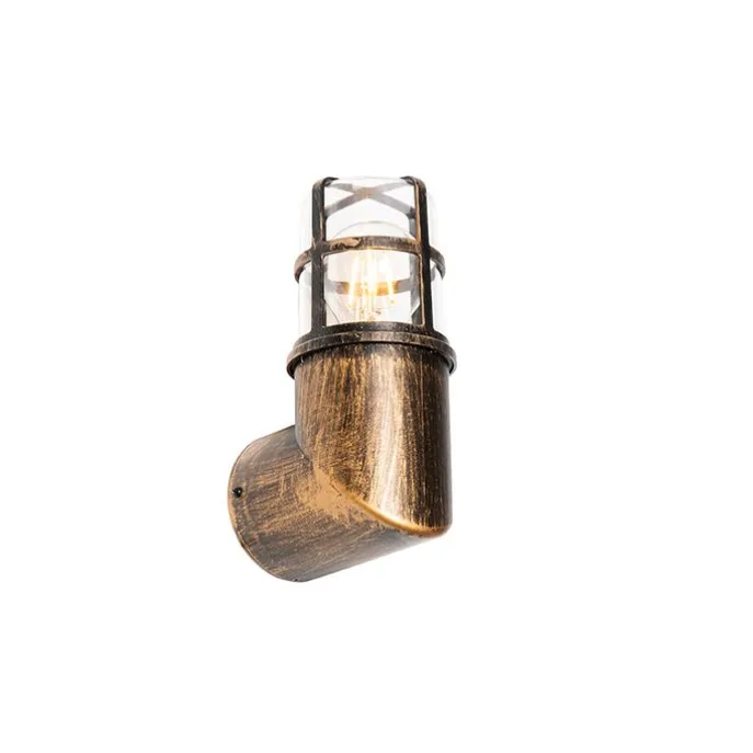 Vintage buiten wandlamp antiek goud IP54 - Kiki