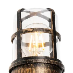 Vintage buiten wandlamp antiek goud IP54 - Kiki