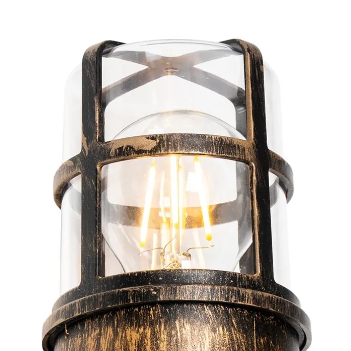 Vintage buiten wandlamp antiek goud IP54 - Kiki