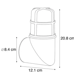 Vintage buiten wandlamp antiek goud IP54 - Kiki