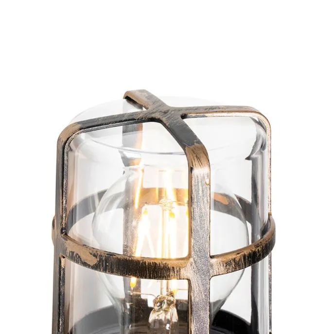 Vintage buiten wandlamp antiek goud IP54 - Kiki