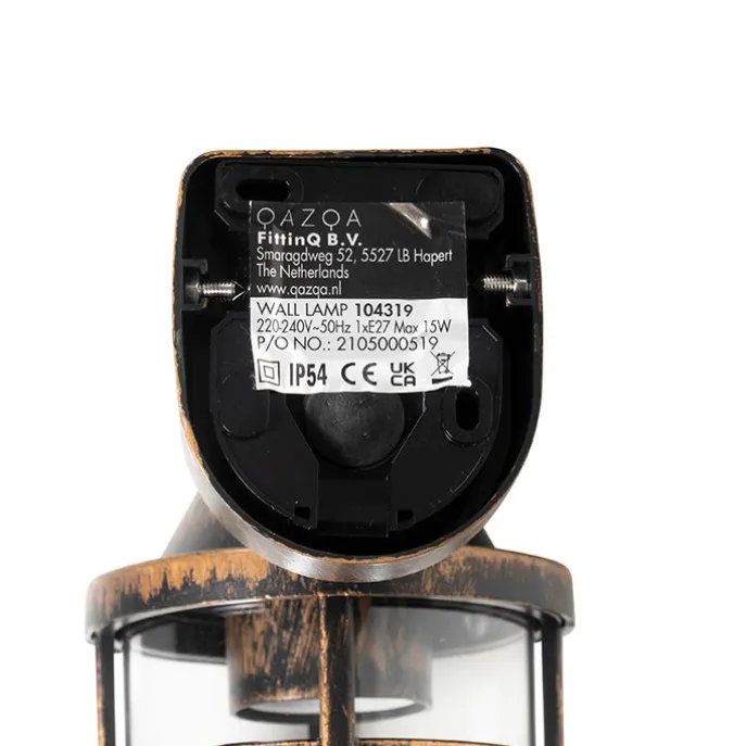 Vintage buiten wandlamp antiek goud IP54 - Joeri