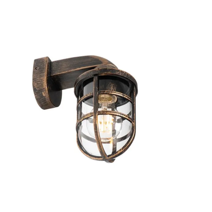 Vintage buiten wandlamp antiek goud IP54 - Joeri