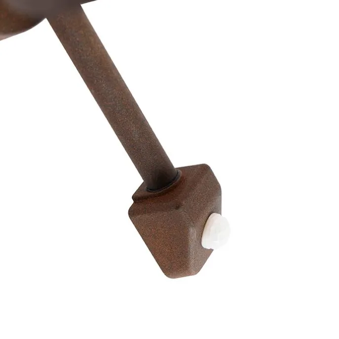 Vintage buiten wandlamp bruin IP44 bewegingssensor - Herman