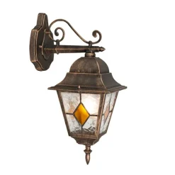 Vintage buiten wandlantaarn brons - Antigua Down