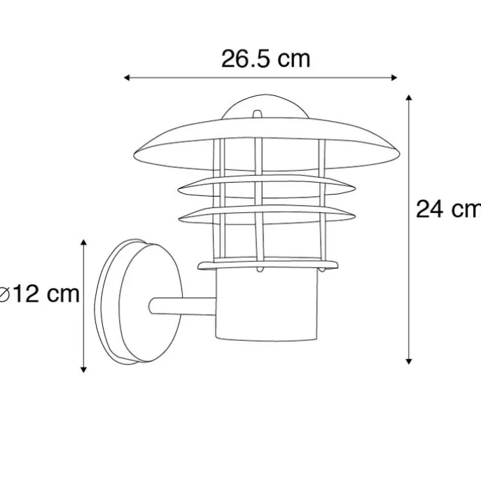 Vintage buitenwandlamp koper IP44 - Prato