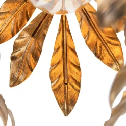 Vintage hanglamp antiek goud langwerpig 3-lichts - Linden