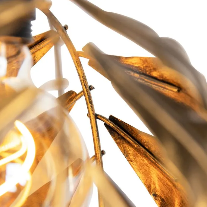 Vintage hanglamp antiek goud langwerpig 3-lichts - Linden