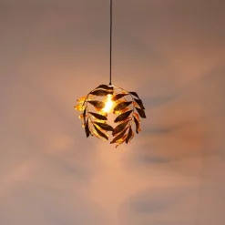 Vintage hanglamp antiek goud 40 cm - Linden