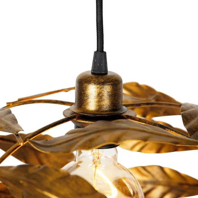 Vintage hanglamp antiek goud 40 cm - Linden