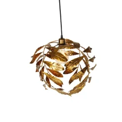 Vintage hanglamp antiek goud 40 cm - Linden