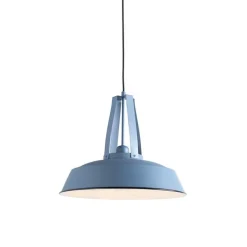 Vintage hanglamp blauw rond 43cm - Living