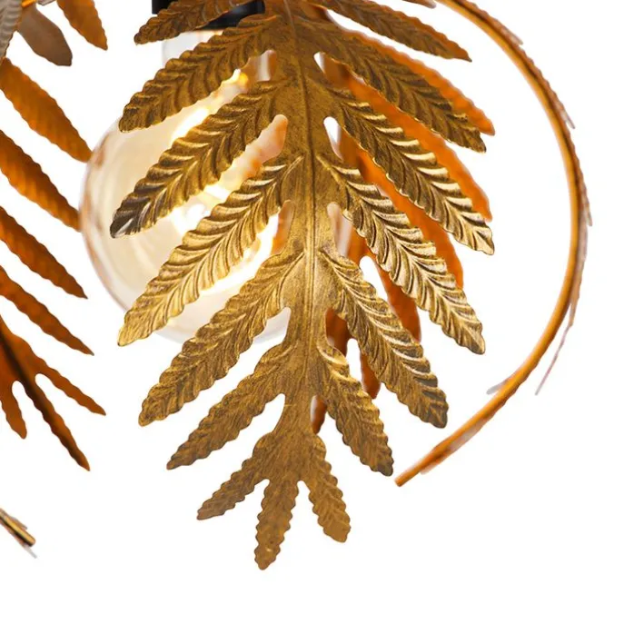 Vintage hanglamp goud rond 3-lichts - Botanica