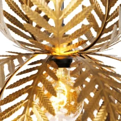 Vintage hanglamp goud veren - Botanica