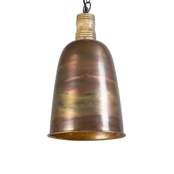 Vintage hanglamp koper met goud - Burn