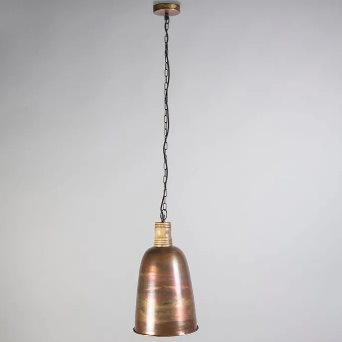 Vintage hanglamp koper met goud - Burn