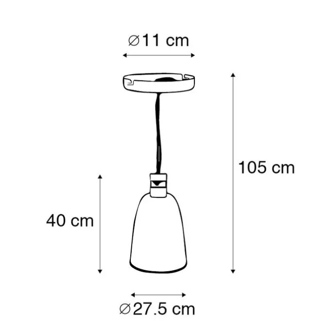 Vintage hanglamp koper met goud - Burn