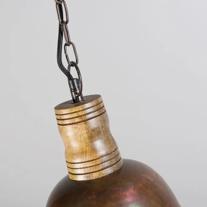 Vintage hanglamp koper met goud - Burn