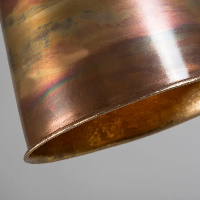 Vintage hanglamp koper met goud - Burn