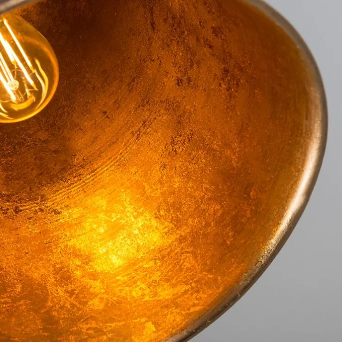 Vintage hanglamp koper met goud - Burn